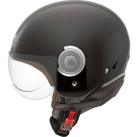 Casco Moto Jet Agv Bali Copter Mono Nero Lucido