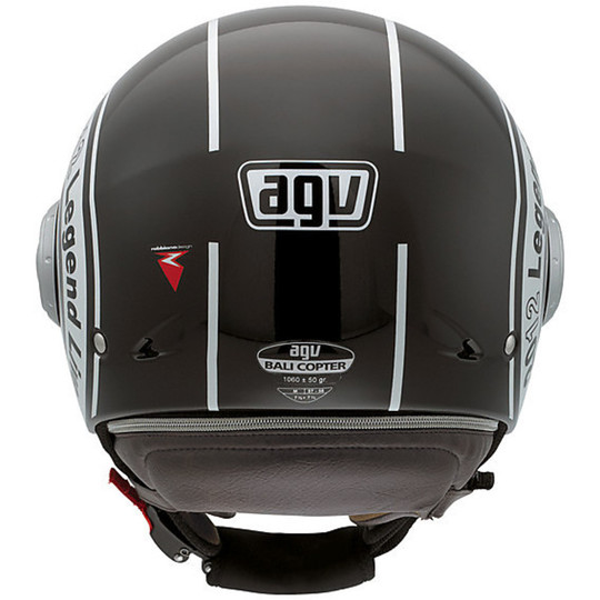 Casco Moto Jet Agv Bali Copter Multi Legend Nero