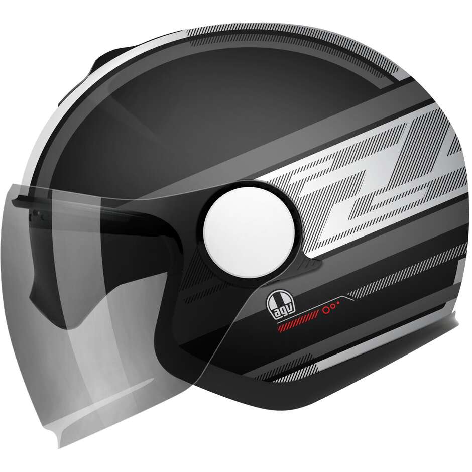 Casco Moto Jet AGV ETERES  MONDELLO Opaco Nero Grigio