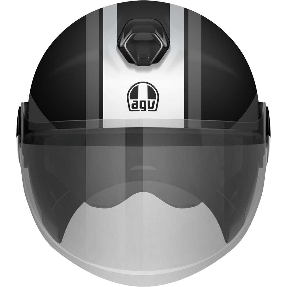Casco Moto Jet AGV ETERES  MONDELLO Opaco Nero Grigio