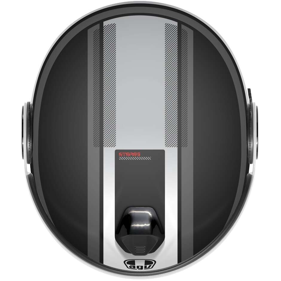 Casco Moto Jet AGV ETERES  MONDELLO Opaco Nero Grigio