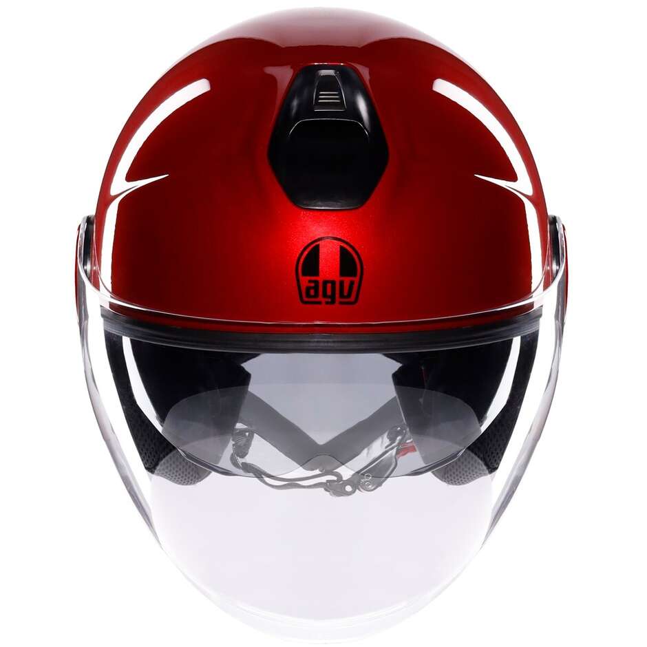 Casco Moto Jet AGV ETERES MONO CORSA Rosso