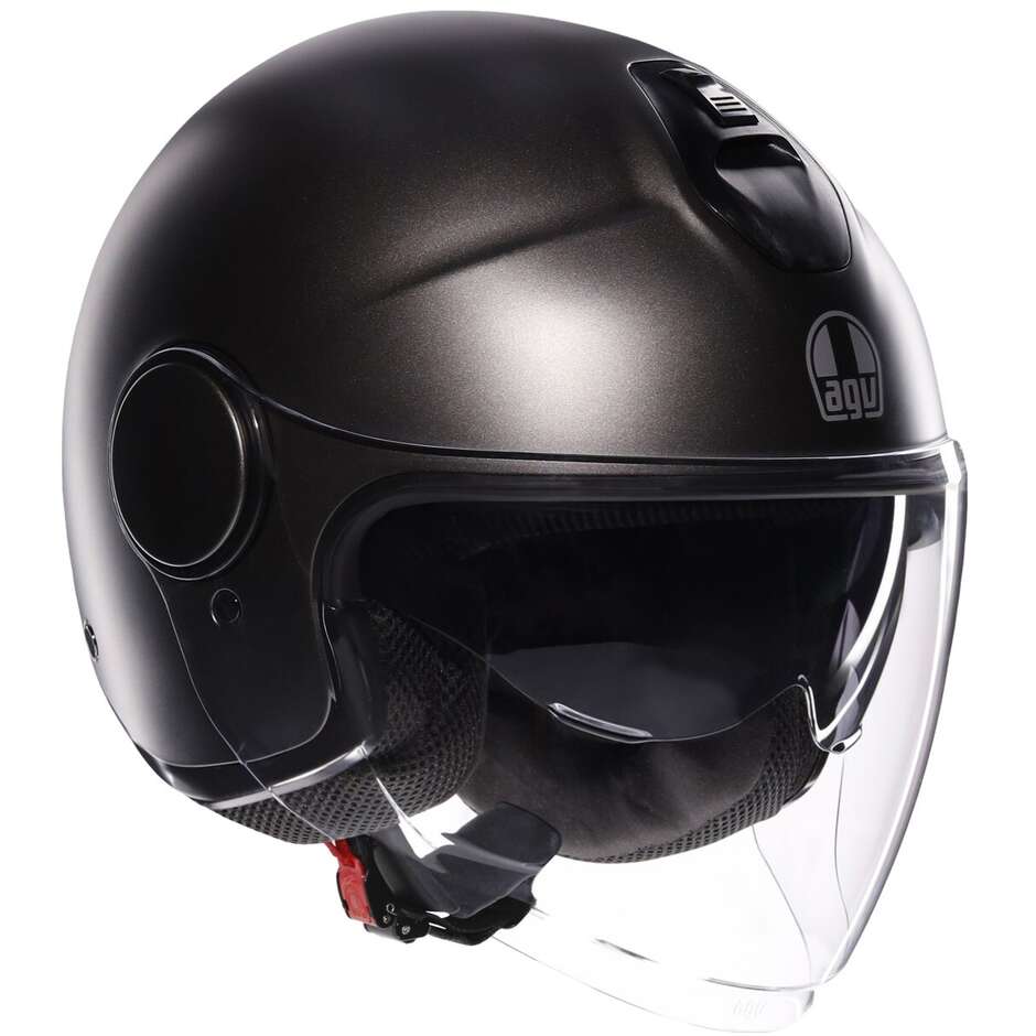 Casco Moto Jet AGV ETERES MONO Grigio Opaco Asfalto