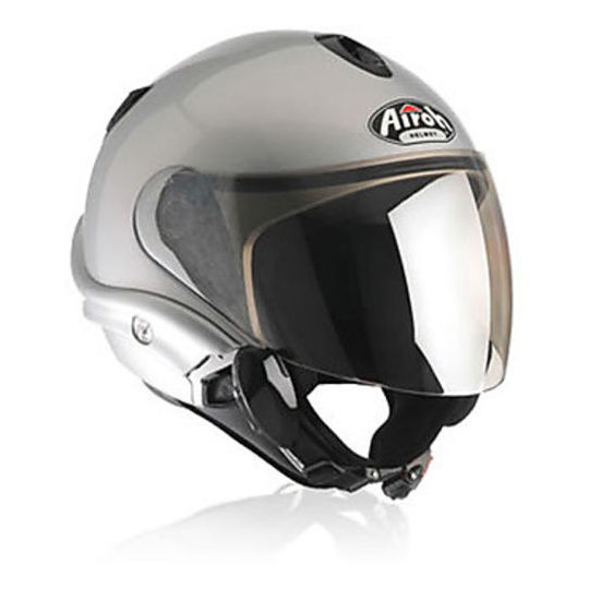 Casco Moto Jet Airoh Con Visiera Lunga Fly Phone Silver Vendita Online -  Outletmoto.eu