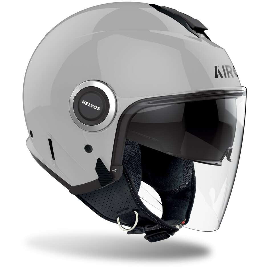 Casco Moto Jet Airoh HELYOS COLOR Grigio Concrete Lucido