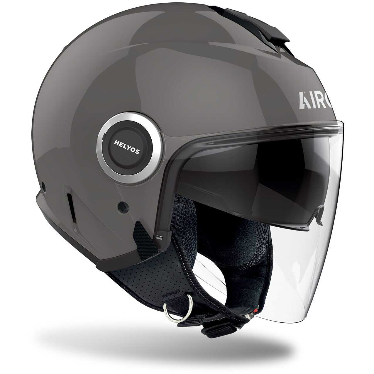 Casco Moto Jet Airoh HELYOS COLOR Grigio Concrete Lucido