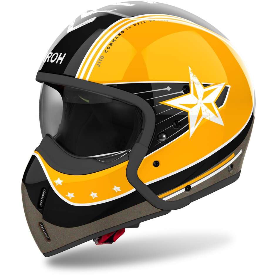 Casco Moto Jet Airoh J110 COMMAND  Giallo Lucido