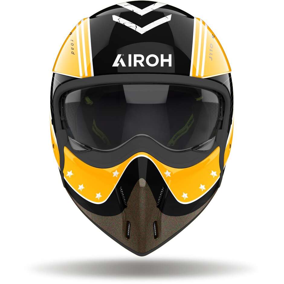 Casco Moto Jet Airoh J110 COMMAND  Giallo Lucido
