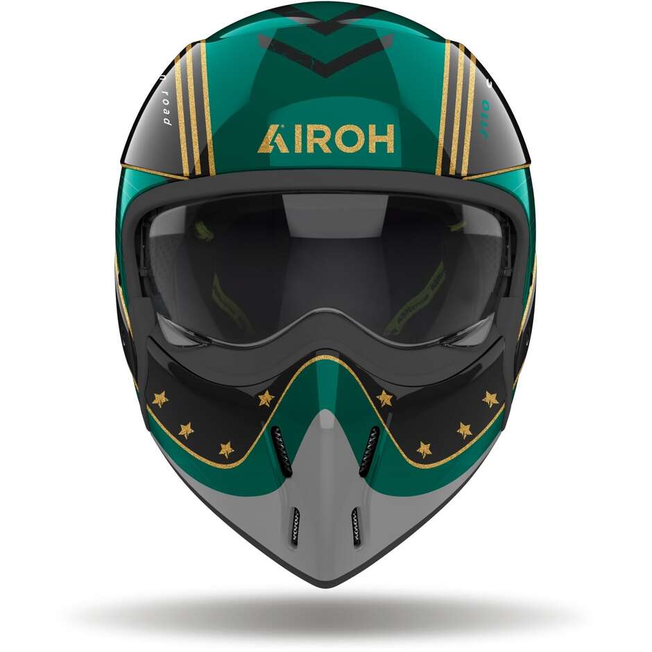 Casco Moto Jet Airoh J110 COMMAND Verde Menta Lucido