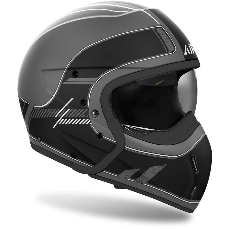 Casco Moto Jet Airoh J110 RASTER Nero Opaco