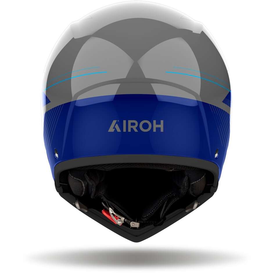 Casco Moto Jet Airoh J110 SLIM Blu Lucido