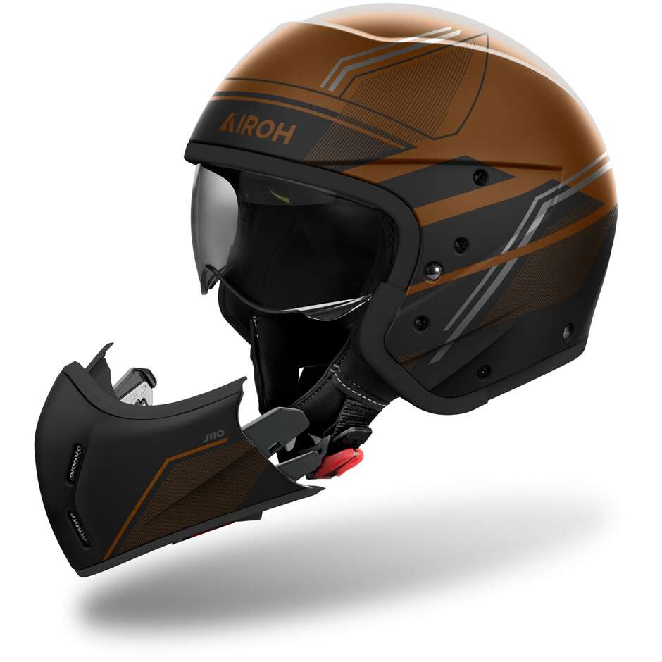 Casco Moto Jet Airoh J110 SLIM Bronzo Opaco
