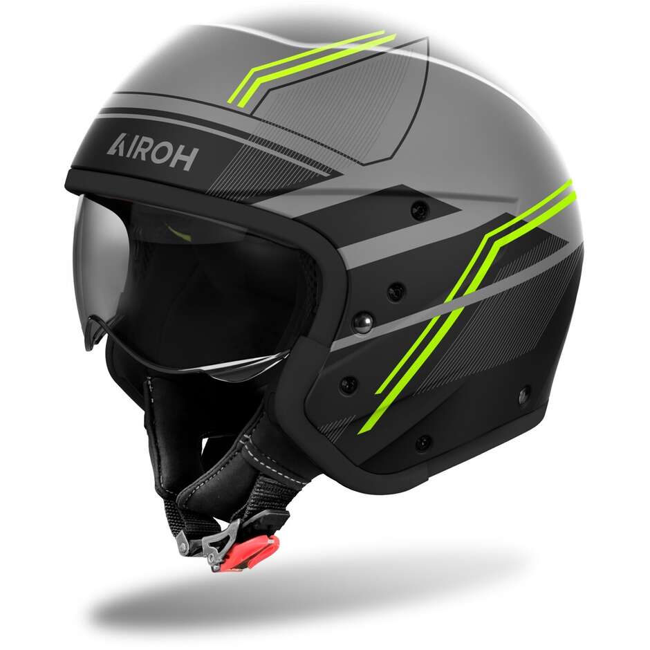 Casco Moto Jet Airoh J110 SLIM Giallo Opaco