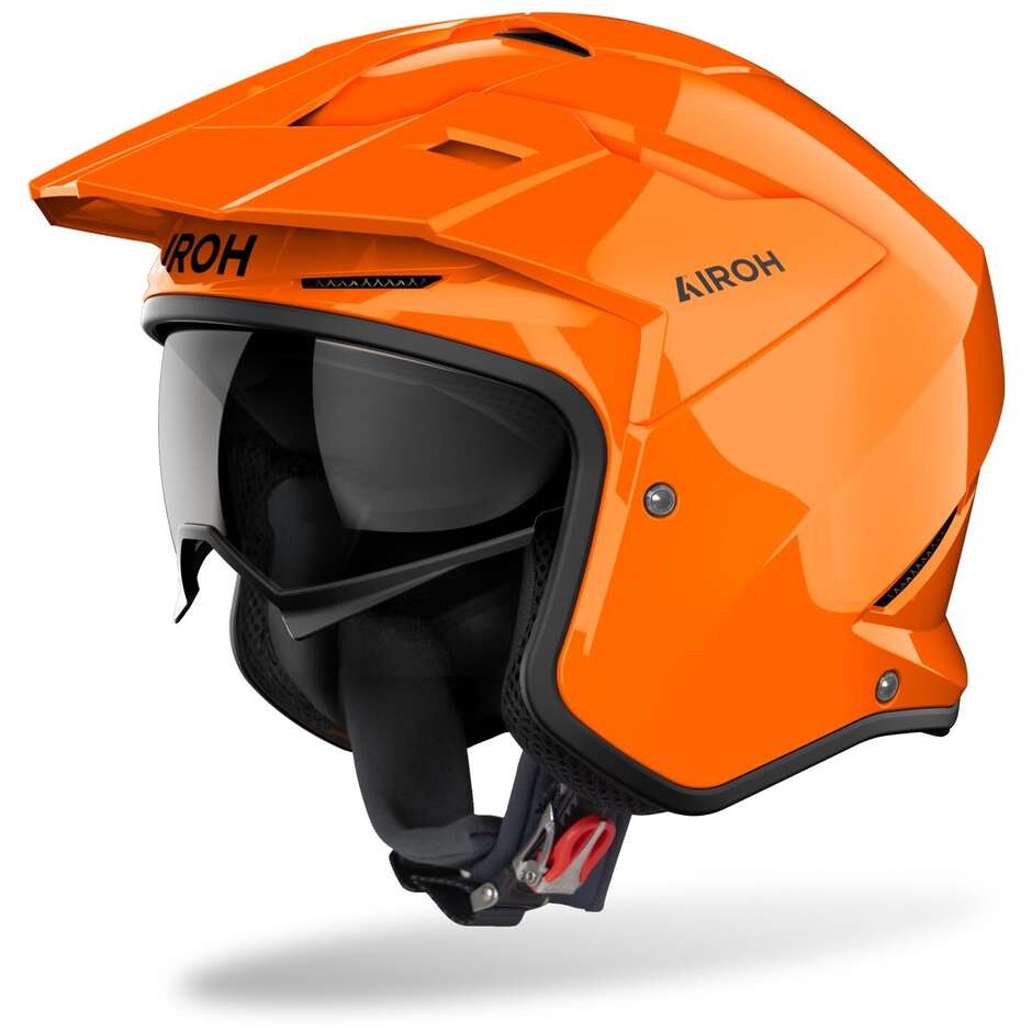 Casco Moto Jet Airoh KOMBAKT COLOR Arancio Lucido