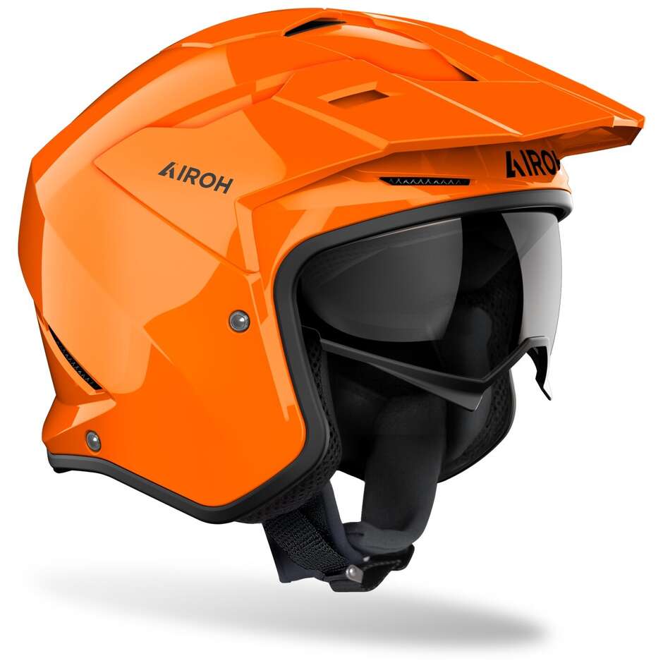 Casco Moto Jet Airoh KOMBAKT COLOR Arancio Lucido
