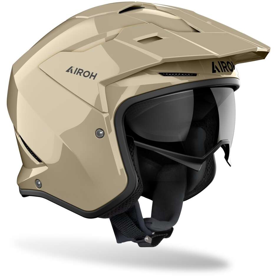 Casco Moto Jet Airoh KOMBAKT COLOR MOCHA GLOW Lucido