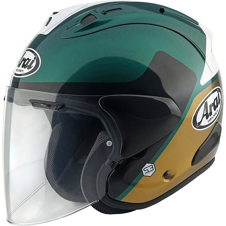 Casco Moto Jet SZ-R Eco Legante Verde Oro taglia S
