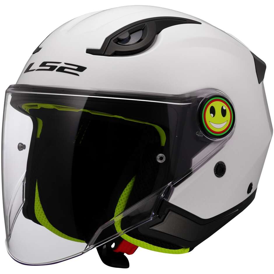 Casco Moto Jet Bambino LS2 OF622 FUNNY II SOLID Bianco