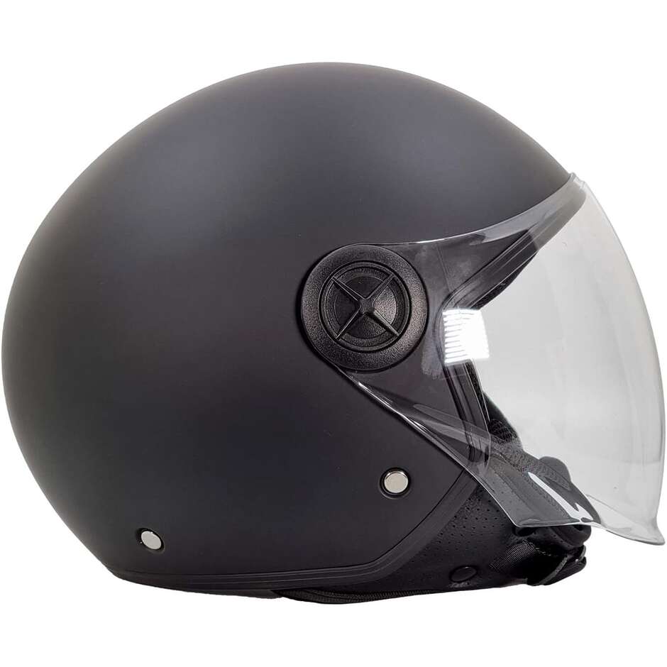 Casco Moto Jet Bhr 832 Minimal Nero Opaco