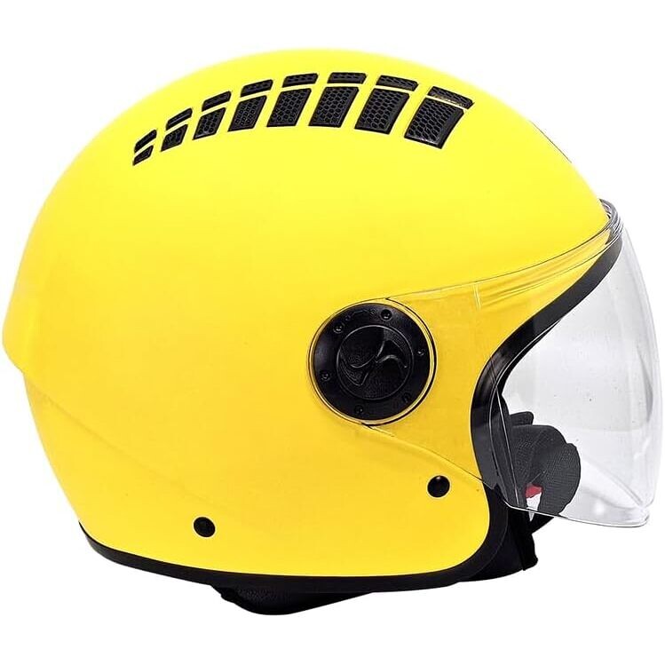 Casco Moto Jet 834 Flow Areato GIallo Opaco taglia XS