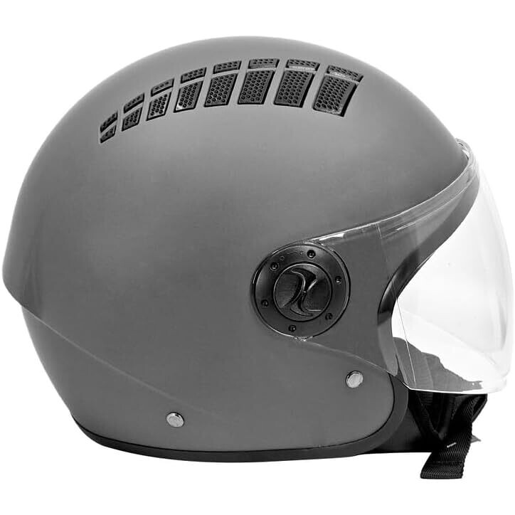 Casco Moto Jet 834 Flow Areato Grigio Opaco taglia M
