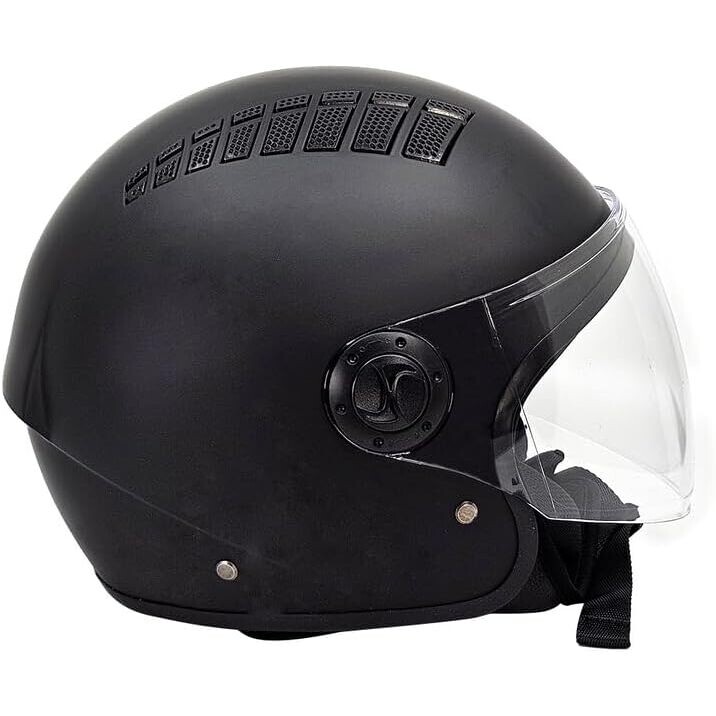 Casco Moto Jet 834 Flow Areato Nero Opaco taglia L