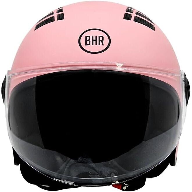 Casco Demi-Jet BHR 834 Flow Per Scooter - Omologato ECE 22.06, 16 Fori Aria, Rosa Opaco - Foto 3