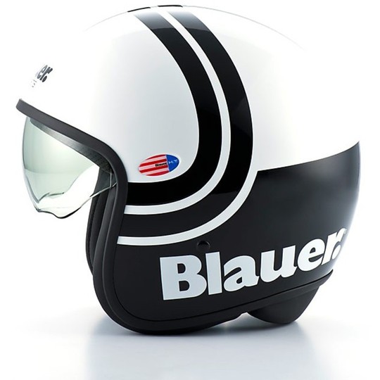  Casco moto Jet Blauer Pilot 2.0 Multicolor Bianco Nero