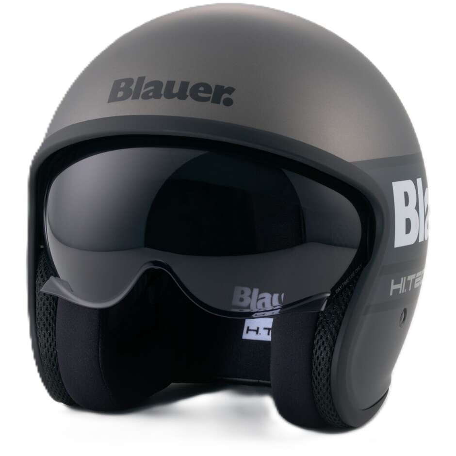 Casco Moto Jet Blauer Pilot 4.0 Titanio Grigio Opaco