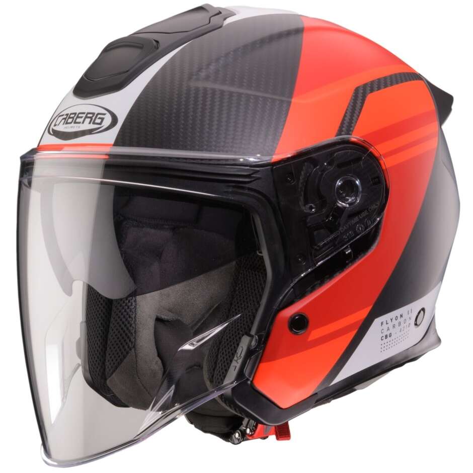 Casco Moto Jet Caberg FLYON II MATT CARBON ADDICT