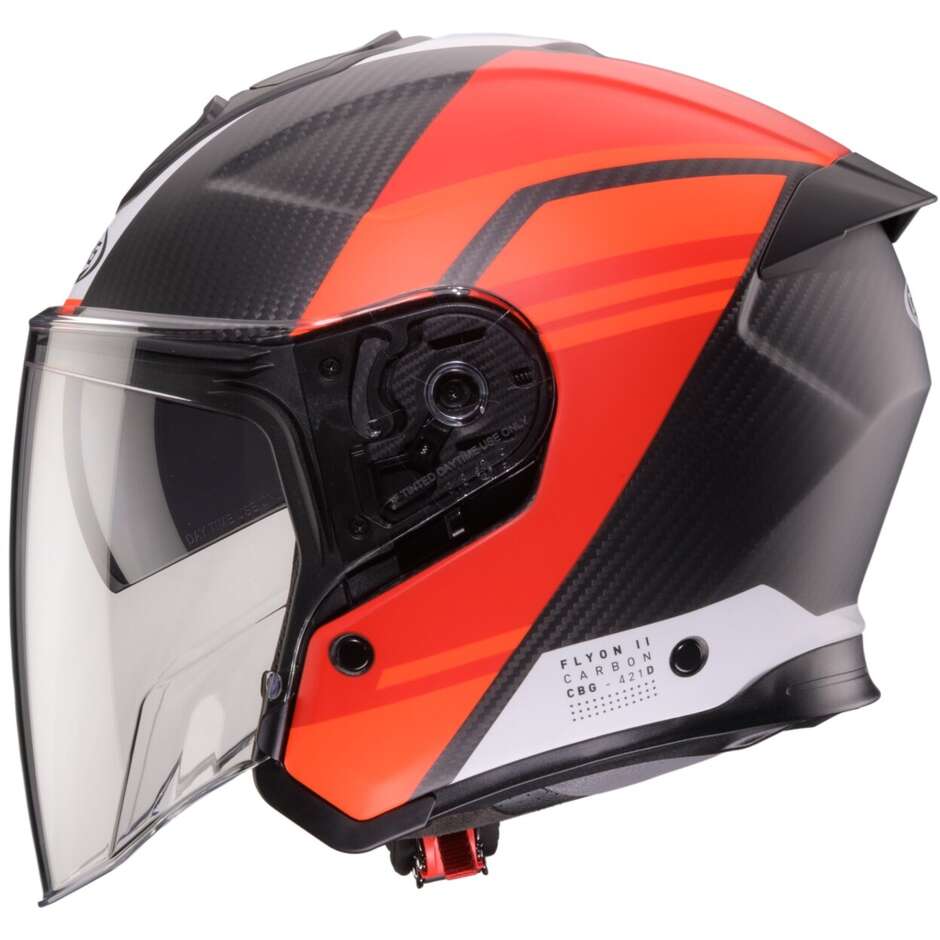 Casco Moto Jet Caberg FLYON II MATT CARBON ADDICT