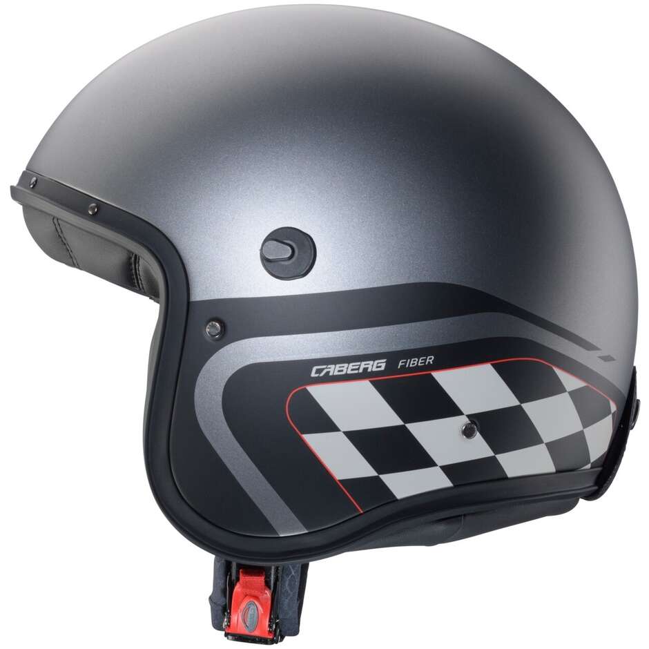 Casco Moto Jet Caberg FREERIDE X DAYTONA Opaco Gun Metal Nero Bianco