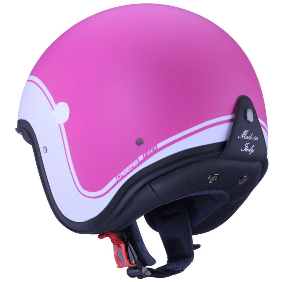 Casco Moto Jet Caberg FREERIDE X IMOLA Opaco Rosa Bianco