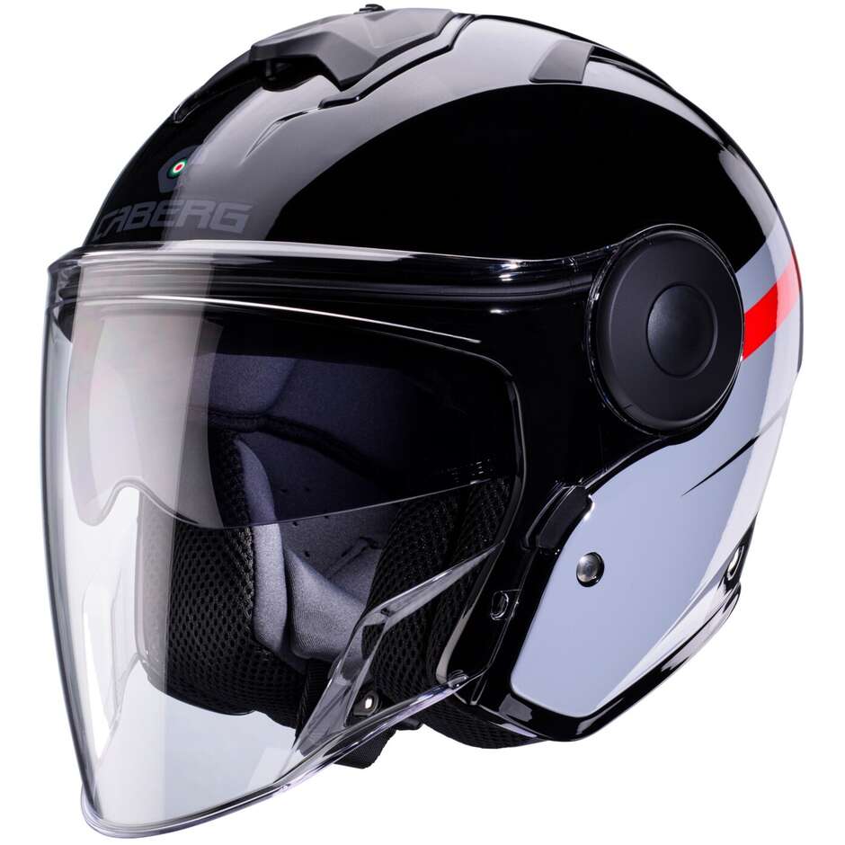 Casco Moto Jet Caberg SOHO ZEPHYR Nero Grigio Rosso