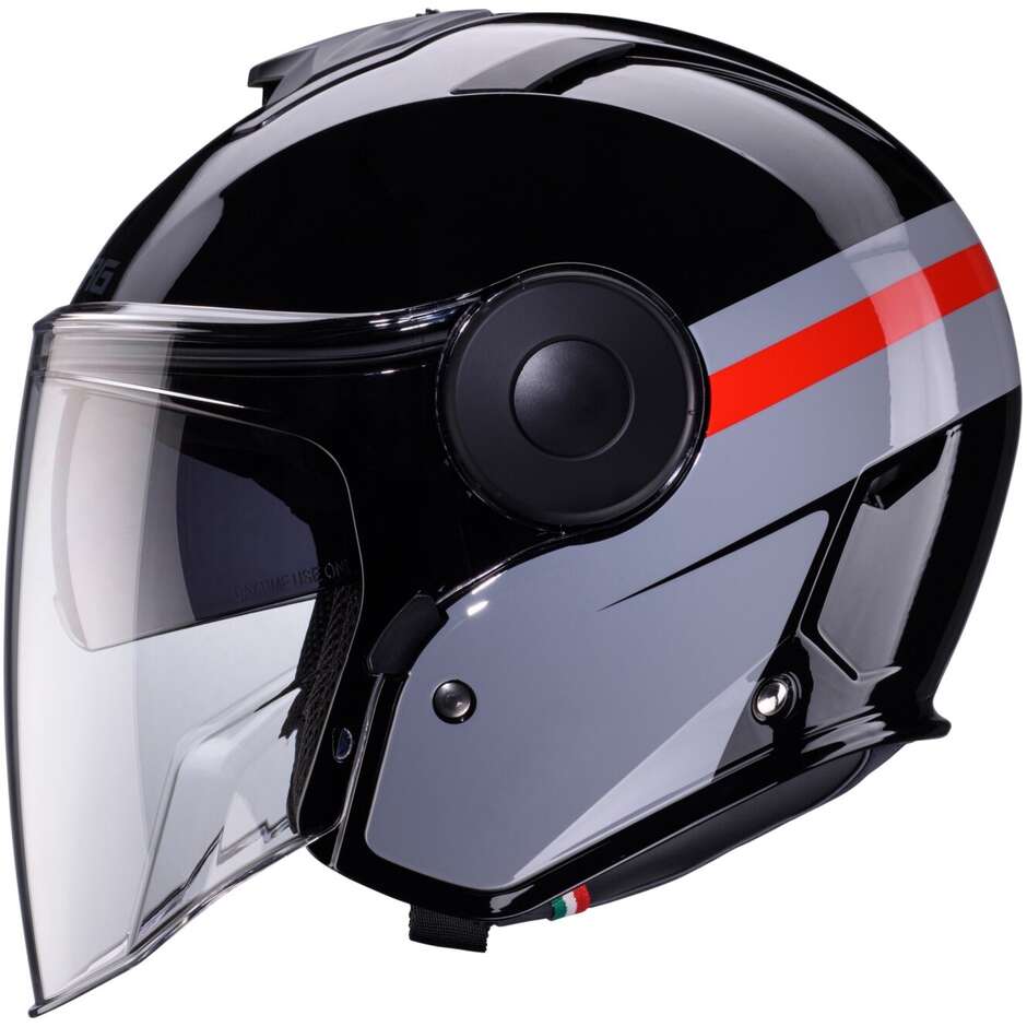Casco Moto Jet Caberg SOHO ZEPHYR Nero Grigio Rosso