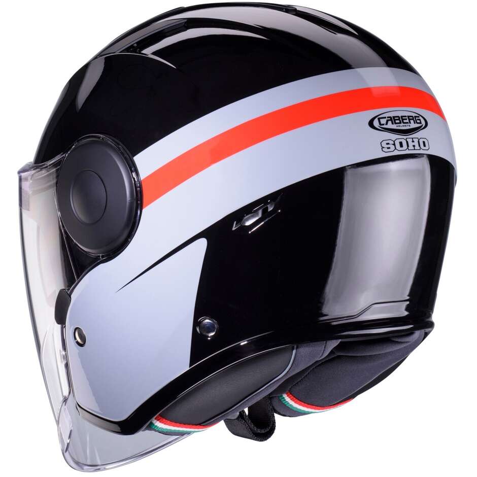 Casco Moto Jet Caberg SOHO ZEPHYR Nero Grigio Rosso