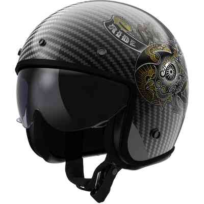 casco jet visiera lunga e visiera parasole LS2 COPTER OF600 - Catania