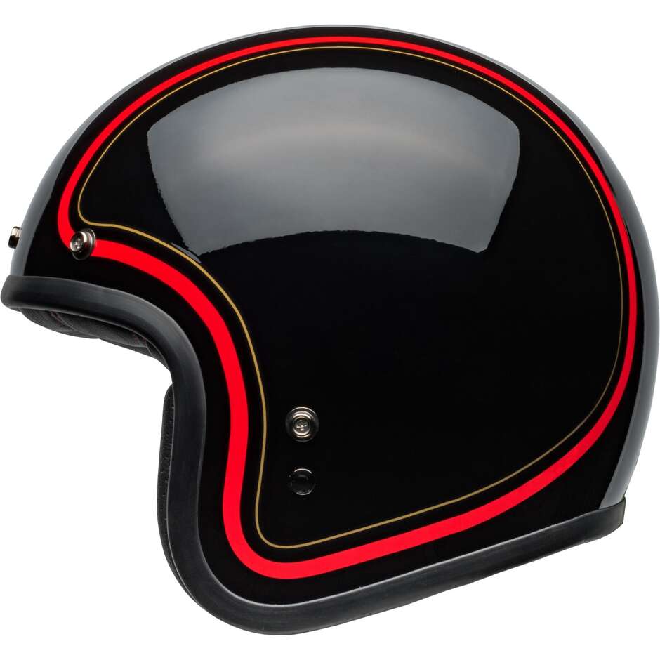 Casco Moto Jet Cafè Racer Bell CUSTOM 500 CHIEF Nero Lucido