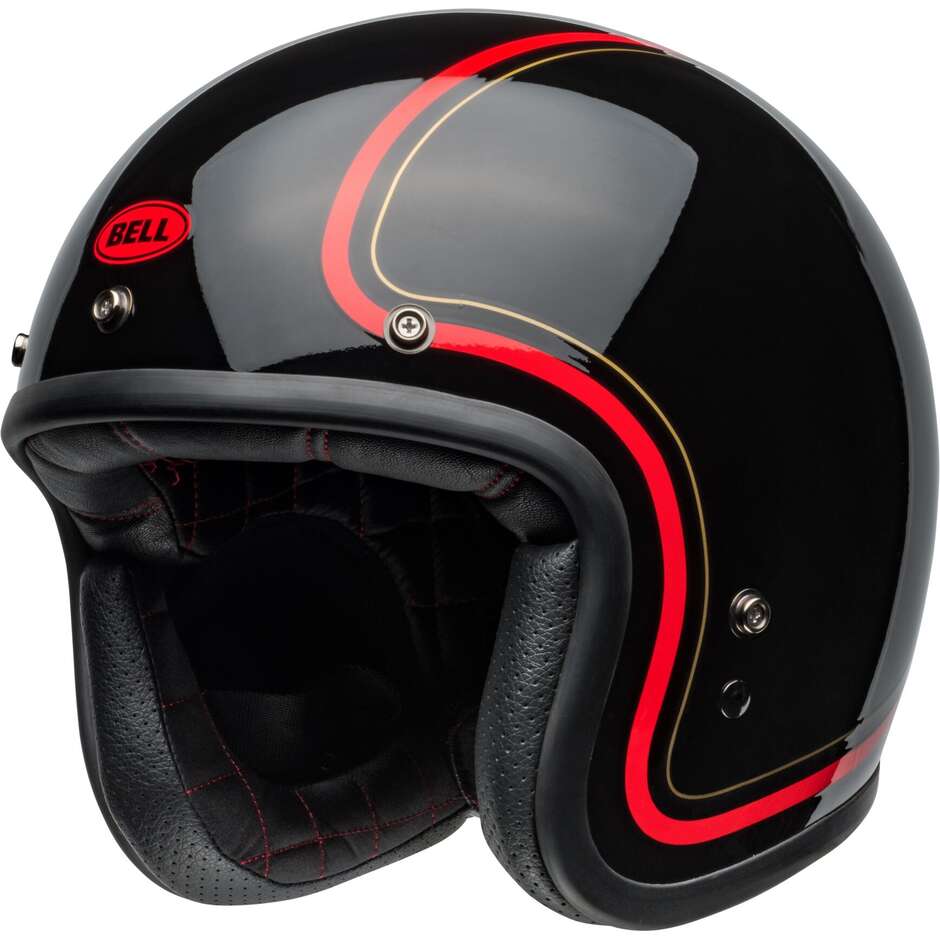 Casco Moto Jet Cafè Racer Bell CUSTOM 500 CHIEF Nero Lucido