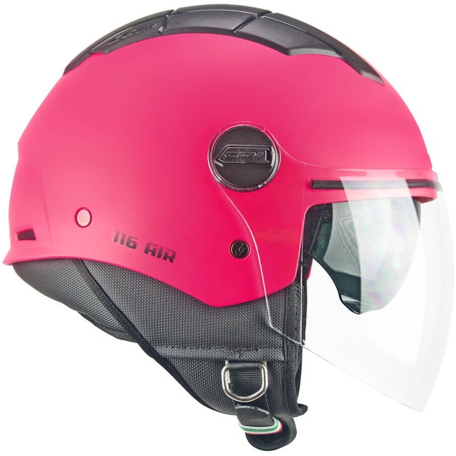 Casco Moto Jet CGM 116A AIR MONO Rosa fluo opaco