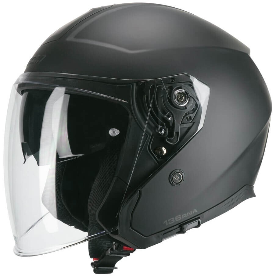 CGM 136A RNA MONO Jet Motorradhelm Mattschwarz