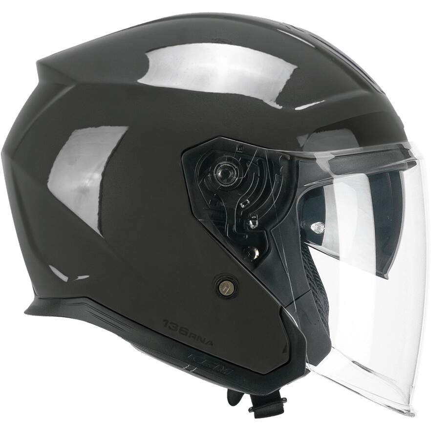 Casco Moto Jet 136F RNA FIBRA MONO Grafite taglia XL
