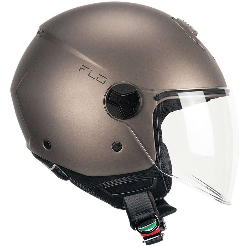 Casco Moto Jet CGM 167A FLO MONO Tortora satinato lunga