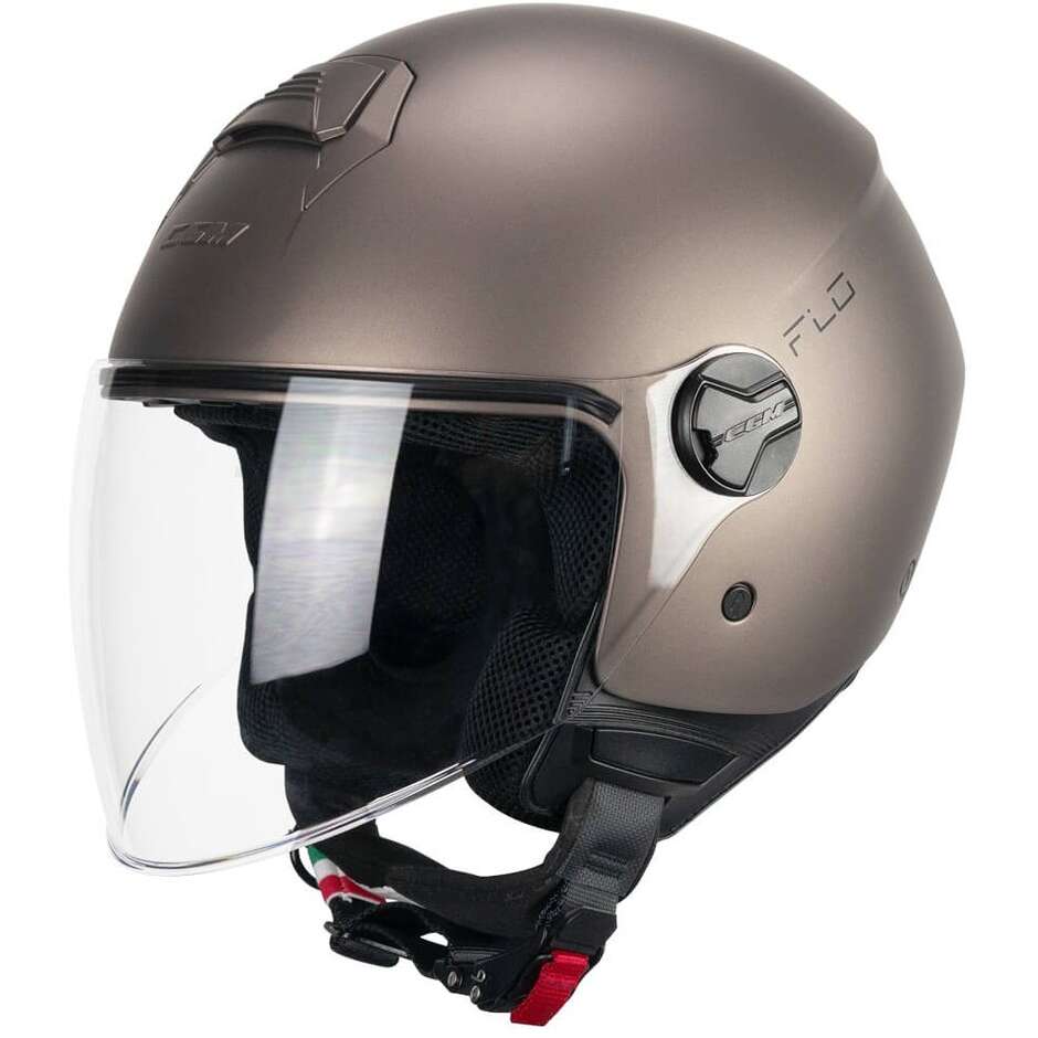 Casco Moto Jet CGM 167A FLO MONO Tortora satinato lunga