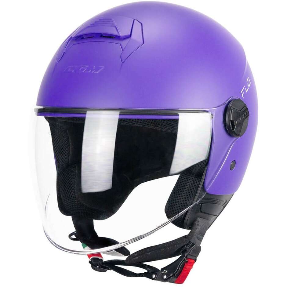 Casco Moto Jet CGM 167A FLO MONO Viola opaco lunga