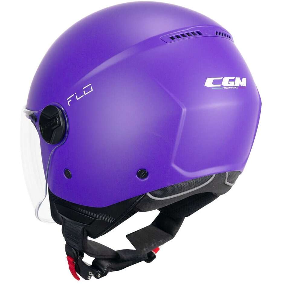 Casco Moto Jet CGM 167A FLO MONO Viola opaco lunga