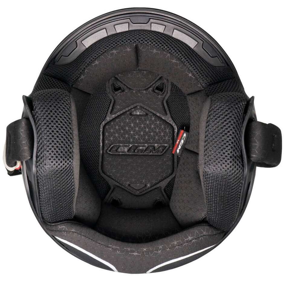 Casco Moto Jet CGM 167D FLO SPORT Blu Bianco Rosso lunga