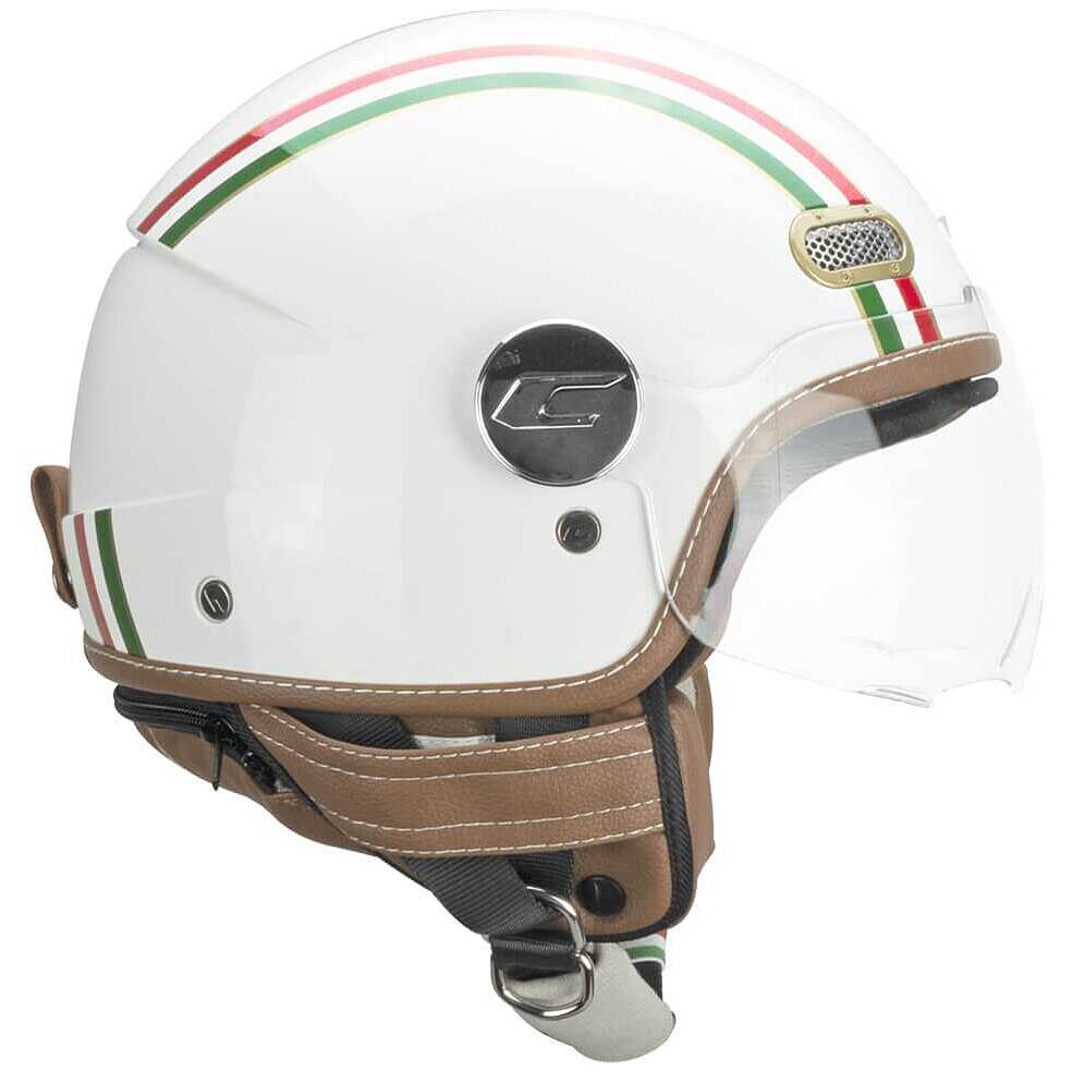 Casco Open Face CGM 191I PIX IT - Stile Italiano, Visiera Lunga, Taglia M (56cm) - Verde Bianco Rosso - Foto 9