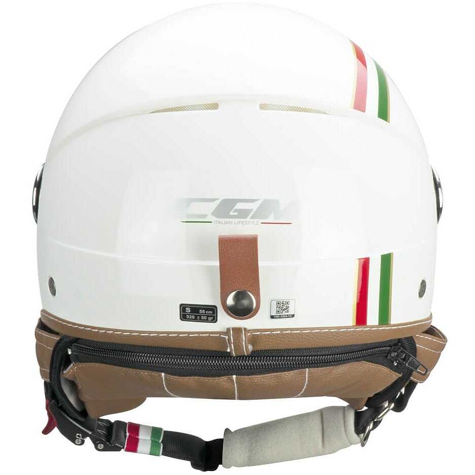 Casco Open Face CGM 191I PIX IT - Verde Bianco Rosso, Taglia S - Foto 9