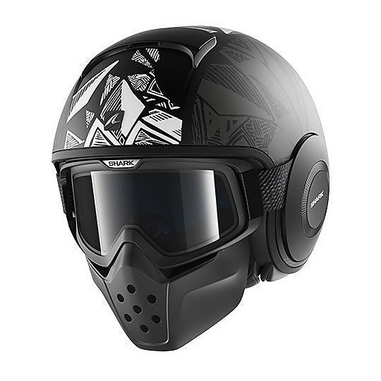 Casco Moto Integrale Uomo Maschera Con Occhiali Integrati Per Moto